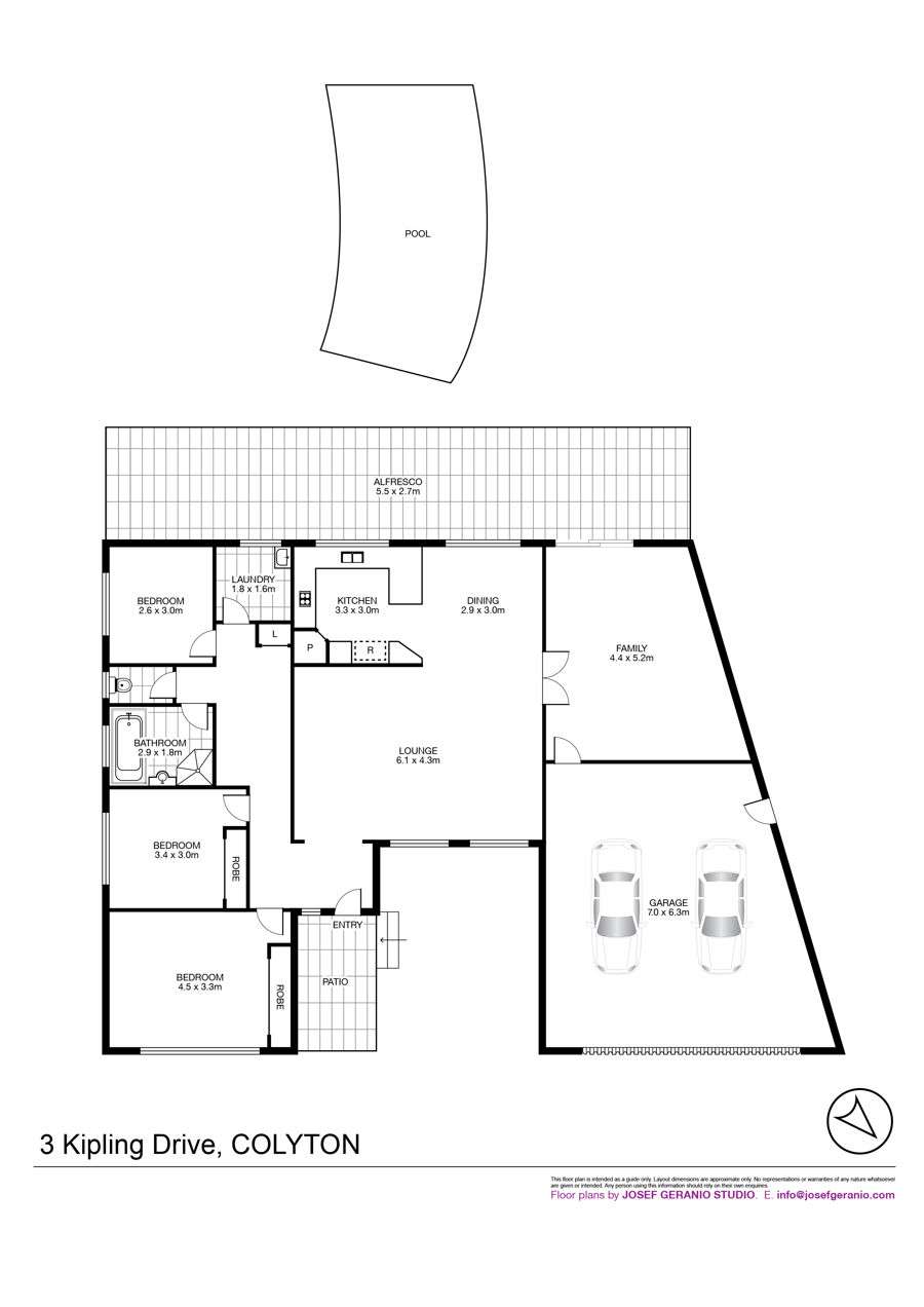 Floorplan of Homely house listing, 3 Kipling Drive, Colyton NSW 2760