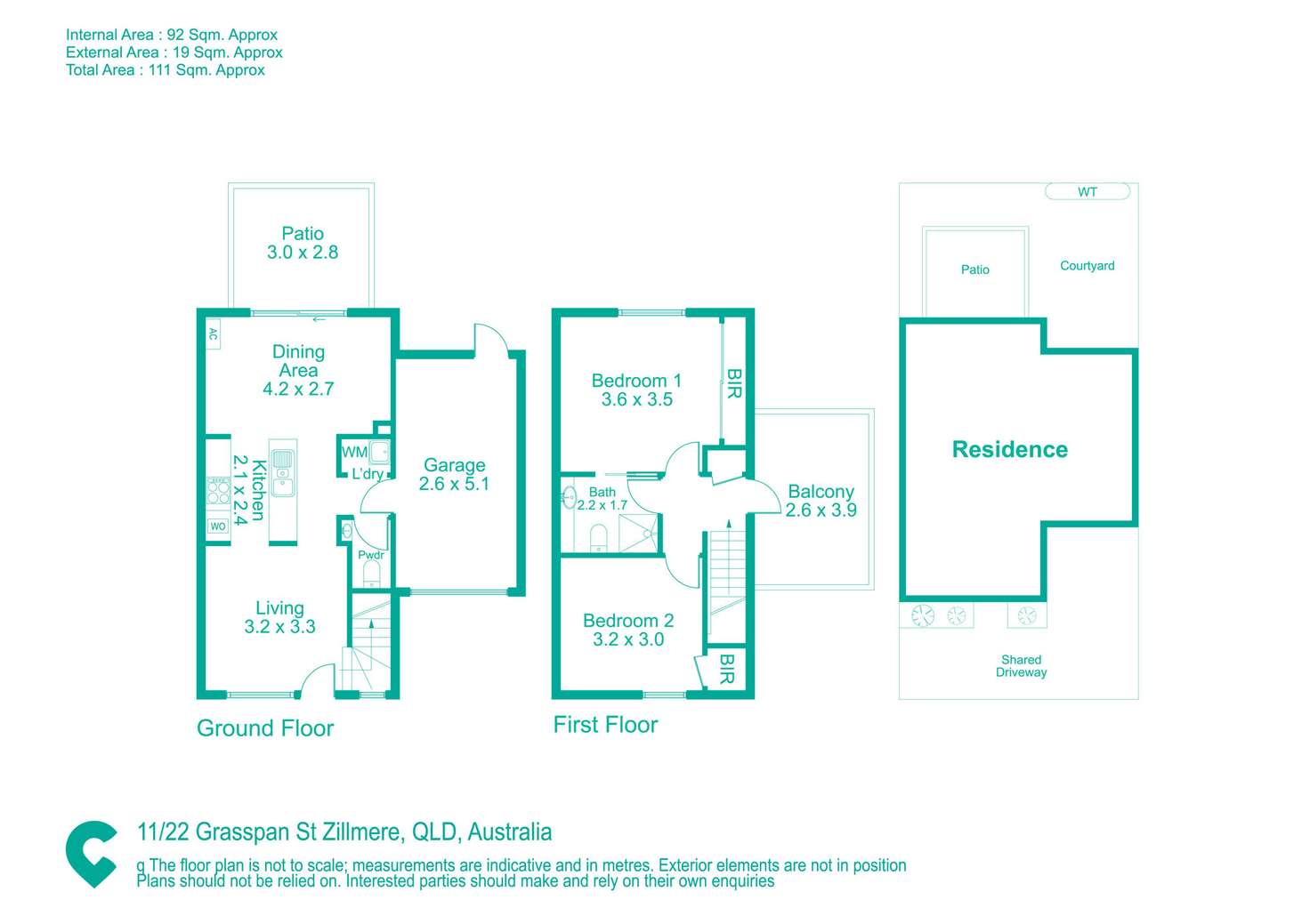 Floorplan of Homely townhouse listing, 11/22 Grasspan Street, Zillmere QLD 4034
