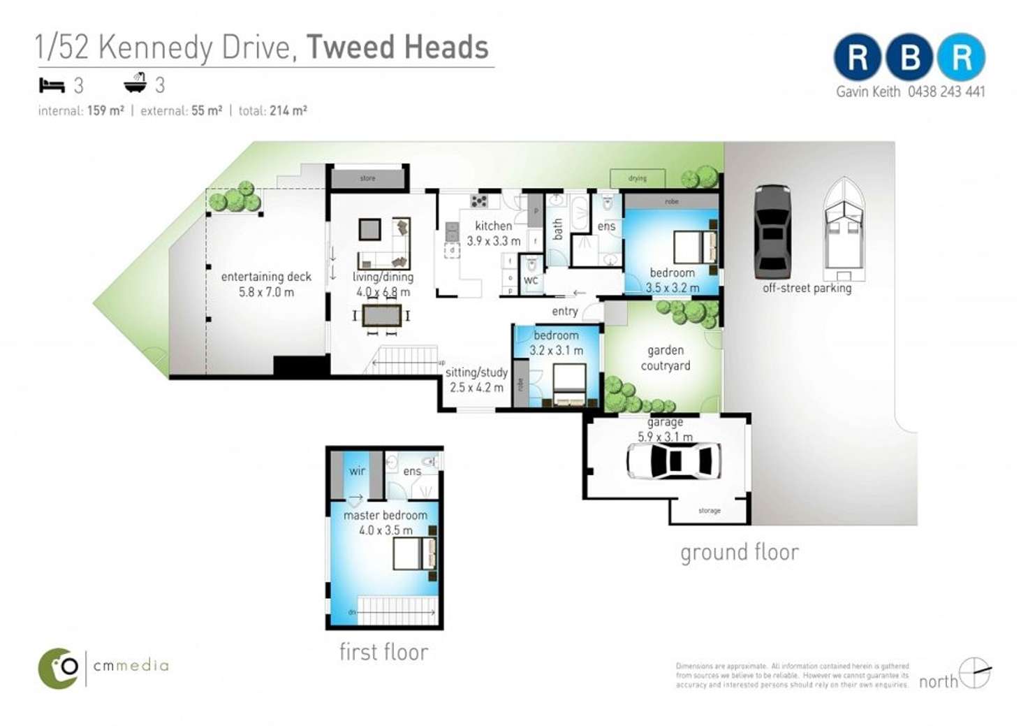 Floorplan of Homely semiDetached listing, 1/52 Kennedy Drive, Tweed Heads NSW 2485