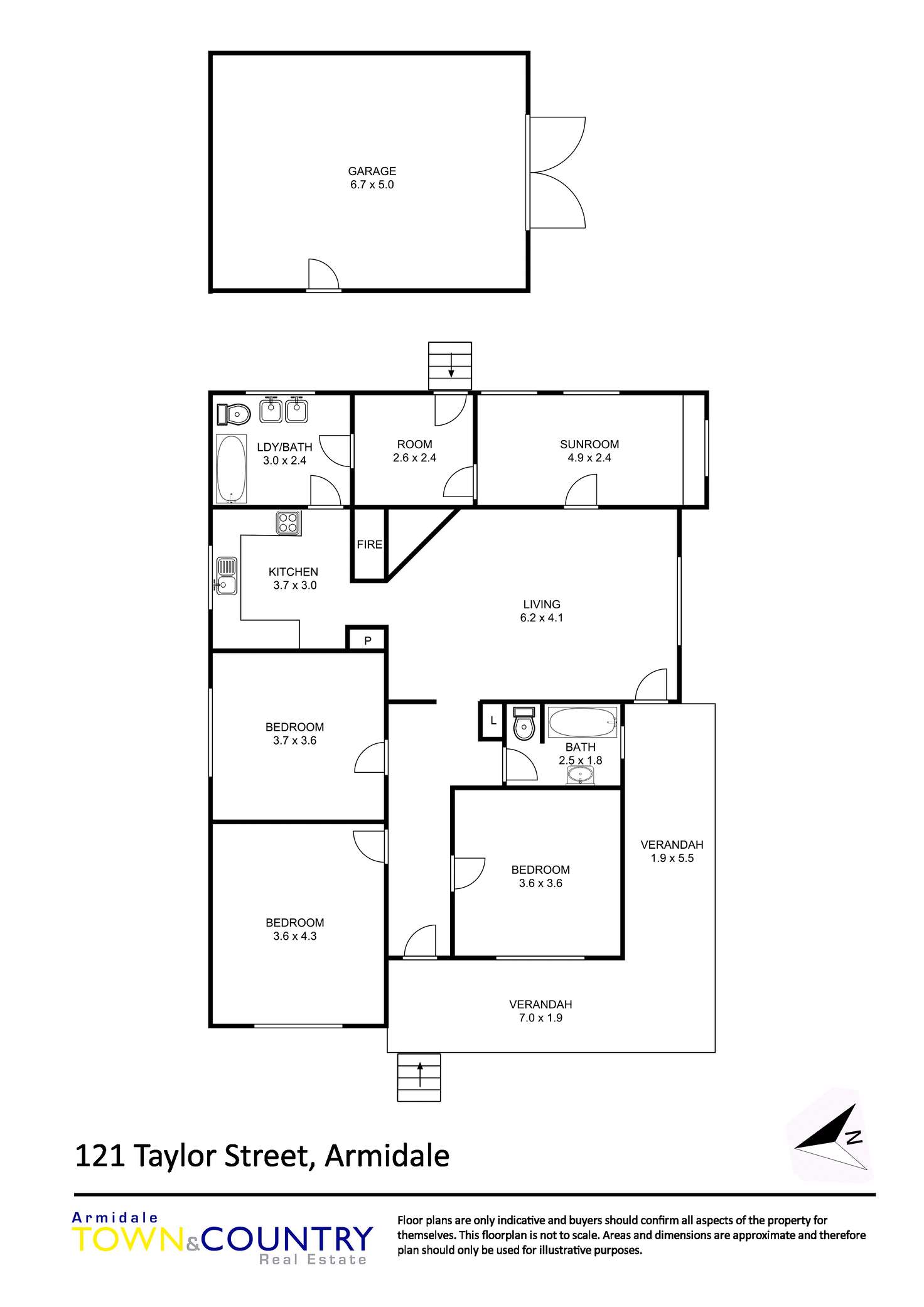 Floorplan of Homely house listing, 121 Taylor Street, Armidale NSW 2350