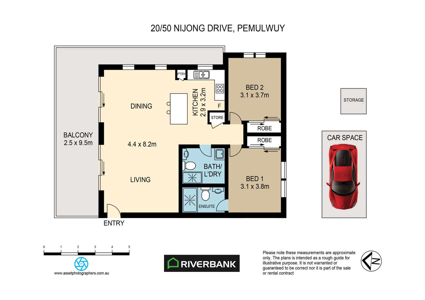 Floorplan of Homely unit listing, 20/50 Nijong Drive, Pemulwuy NSW 2145