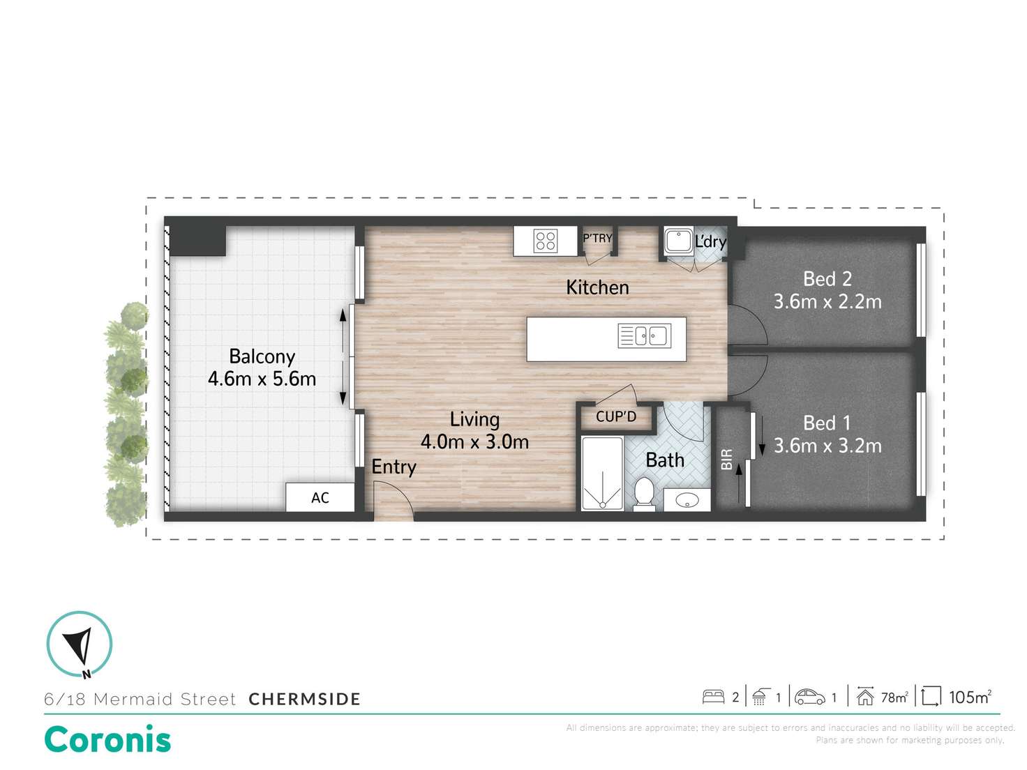 Floorplan of Homely unit listing, 6/28 Mermaid Street, Chermside QLD 4032
