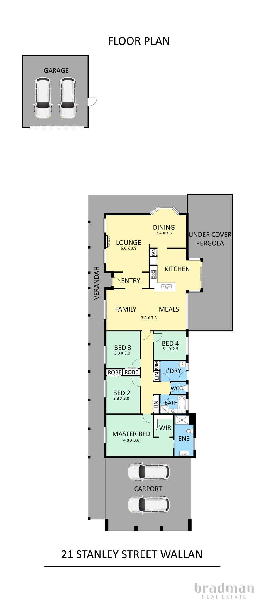 Floorplan of Homely acreageSemiRural listing, 21 Stanley Street, Wallan VIC 3756