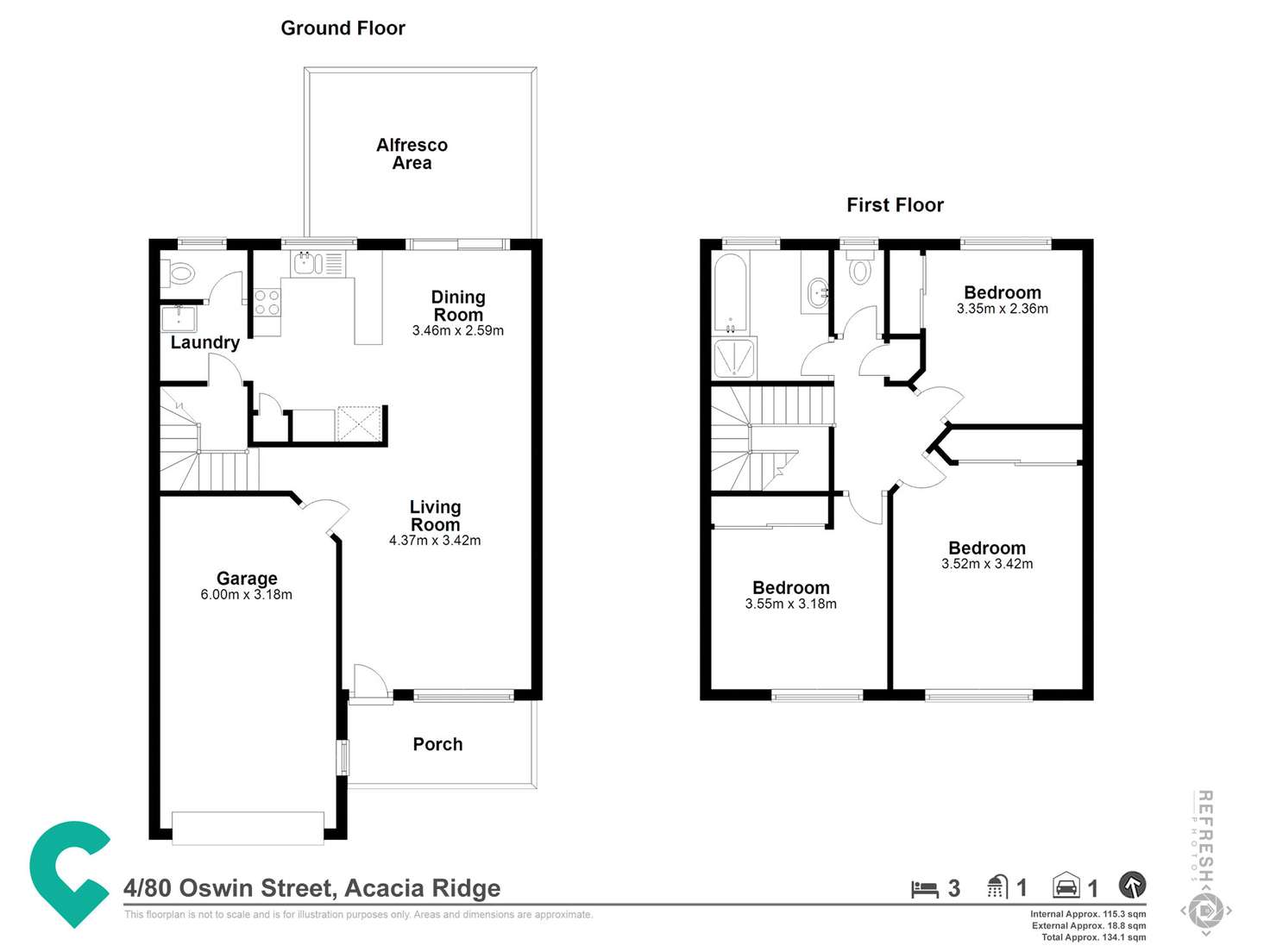 Floorplan of Homely townhouse listing, 4/80 Oswin Street, Acacia Ridge QLD 4110