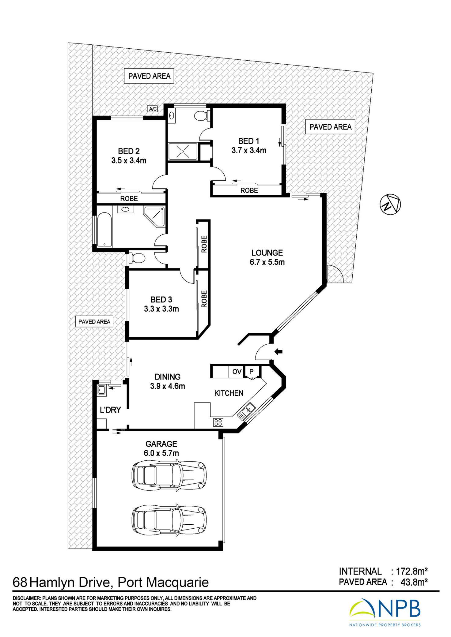 Floorplan of Homely villa listing, 68 Hamlyn Drive, Port Macquarie NSW 2444