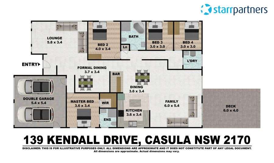 Floorplan of Homely house listing, 139 Kendall Drive, Casula NSW 2170