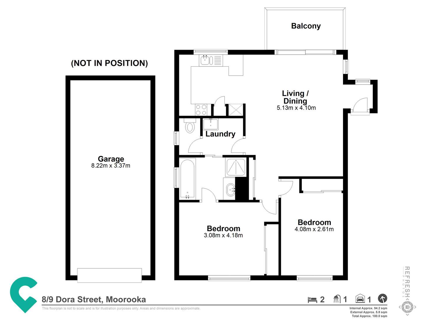 Floorplan of Homely unit listing, 8/9 Dora Street, Moorooka QLD 4105