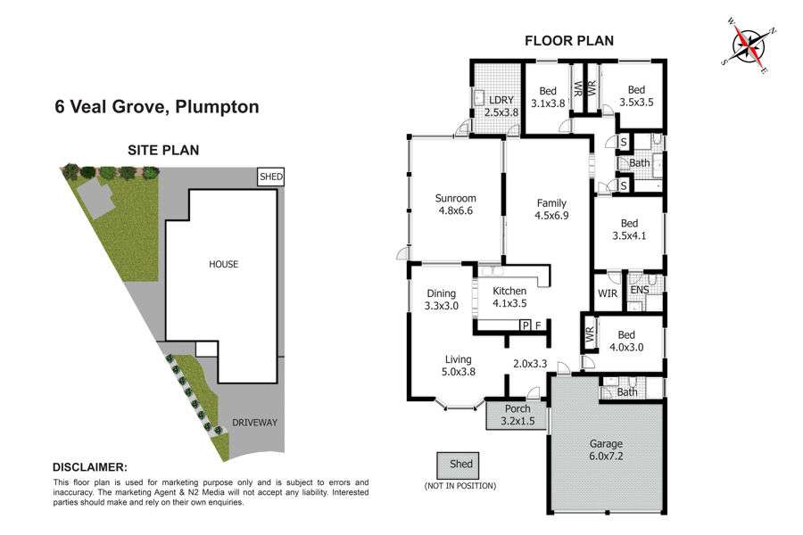 Floorplan of Homely house listing, 6 Veal Grove, Plumpton NSW 2761