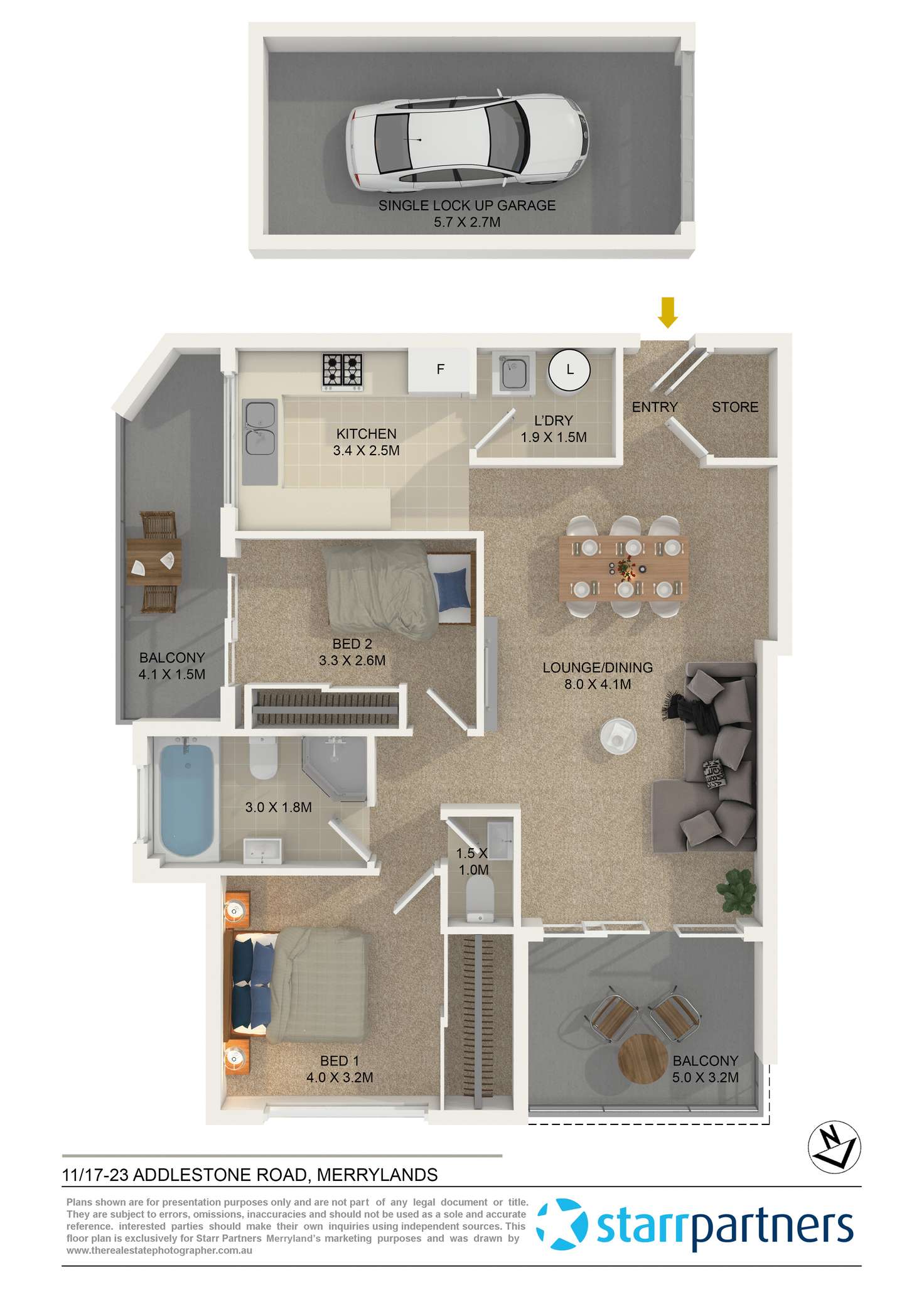 Floorplan of Homely unit listing, 11/17-23 Addlestone Road, Merrylands NSW 2160