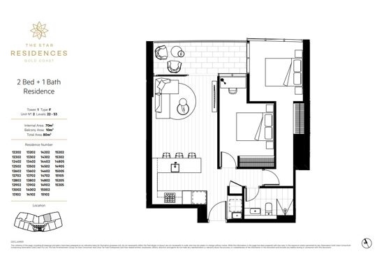 Floorplan of Homely unit listing, 1 CASINO DR, Broadbeach QLD 4218