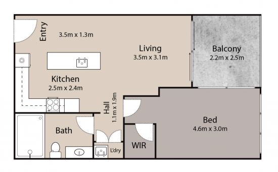 Floorplan of Homely apartment listing, 13109/5 The Darling Avenue, Broadbeach QLD 4218