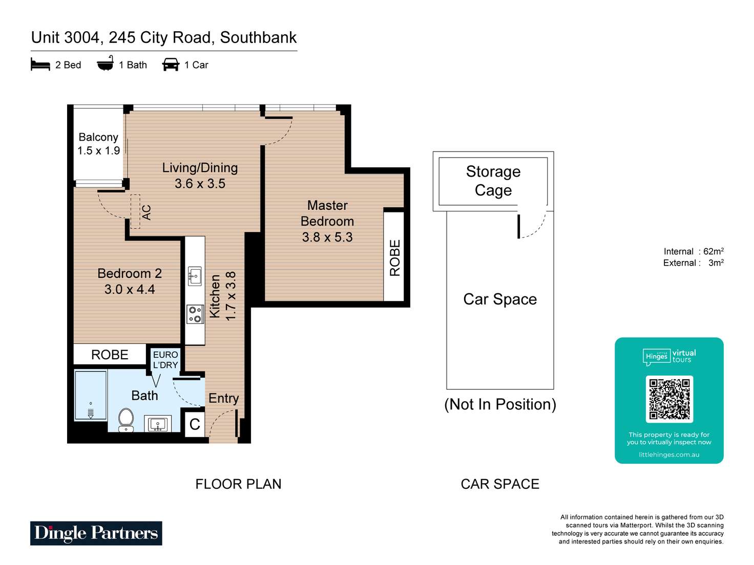 Floorplan of Homely apartment listing, 2604/245 City Road, Southbank VIC 3006