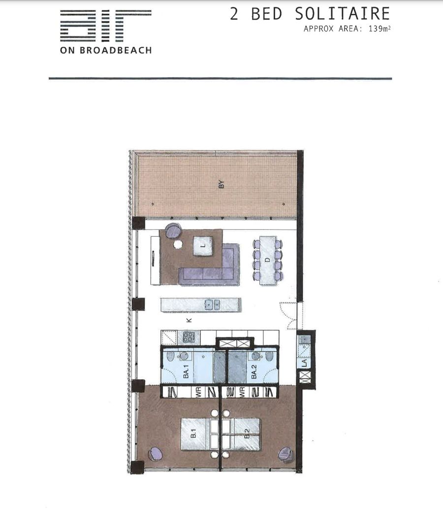 Floorplan of Homely apartment listing, 2701/159 Old Burleigh Road, Broadbeach QLD 4218