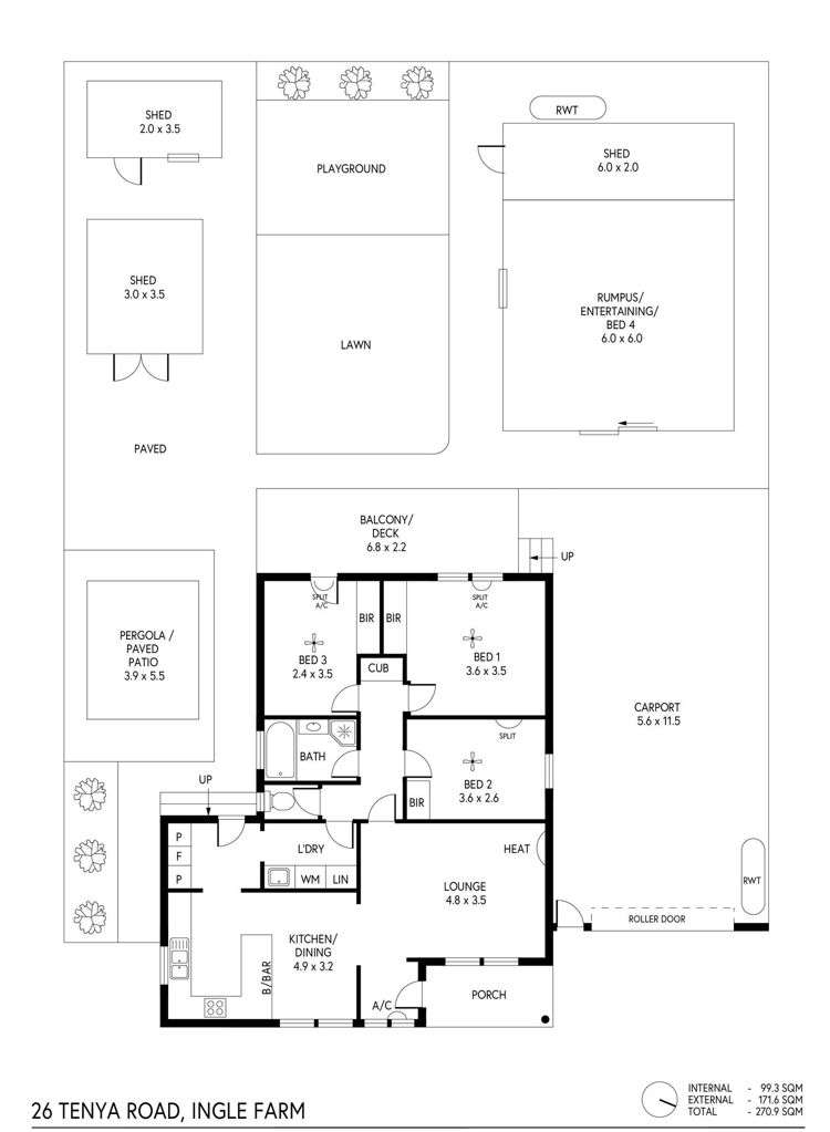 Floorplan of Homely house listing, 26 Tenya Road, Ingle Farm SA 5098