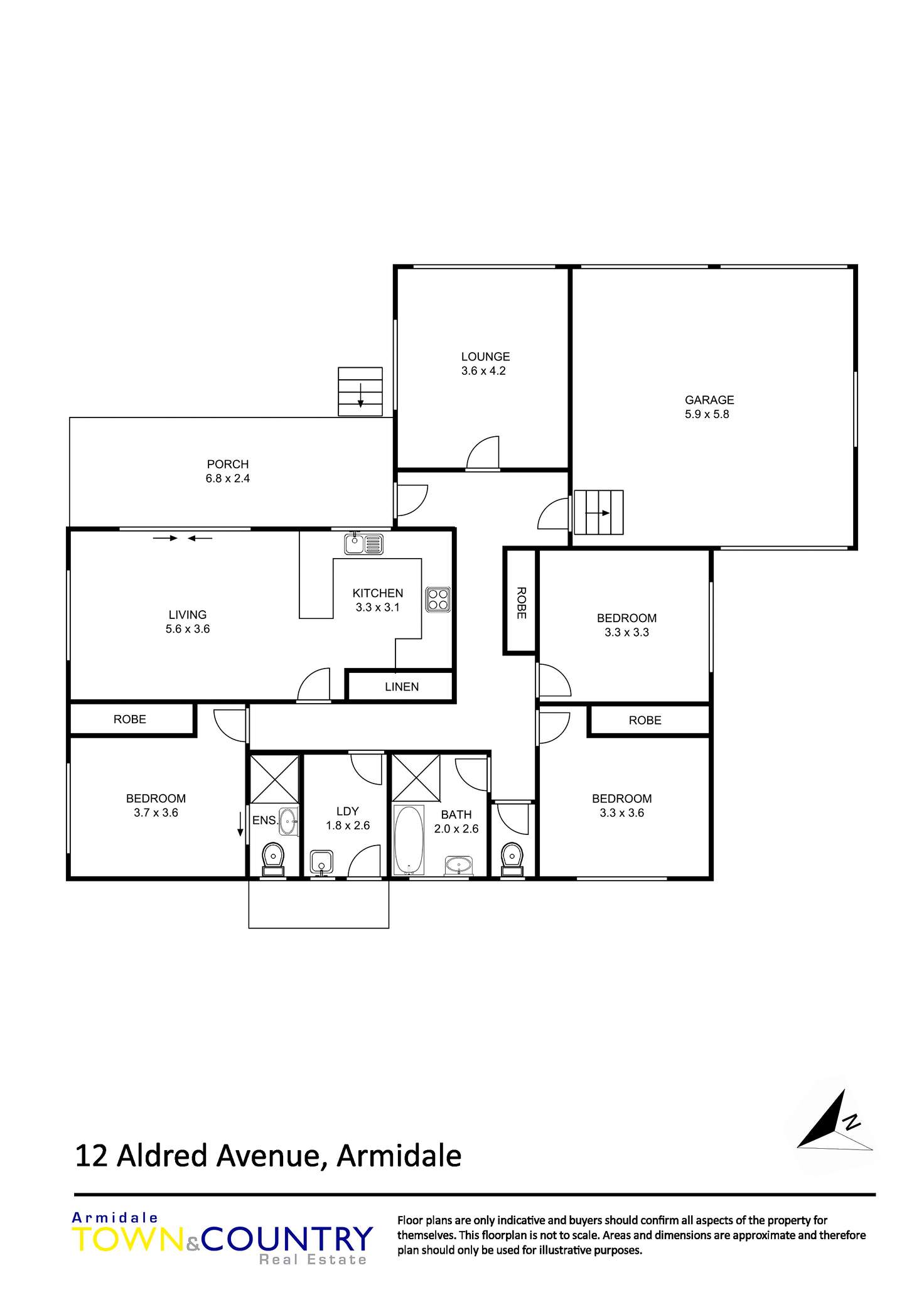 Floorplan of Homely house listing, 12 Aldred Avenue, Armidale NSW 2350