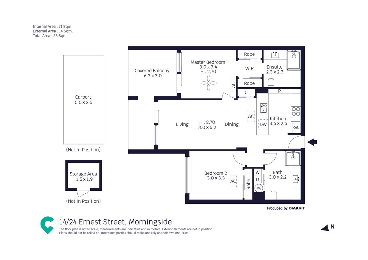 Floorplan of Homely apartment listing, 204/24 Ernest Street, Morningside QLD 4170