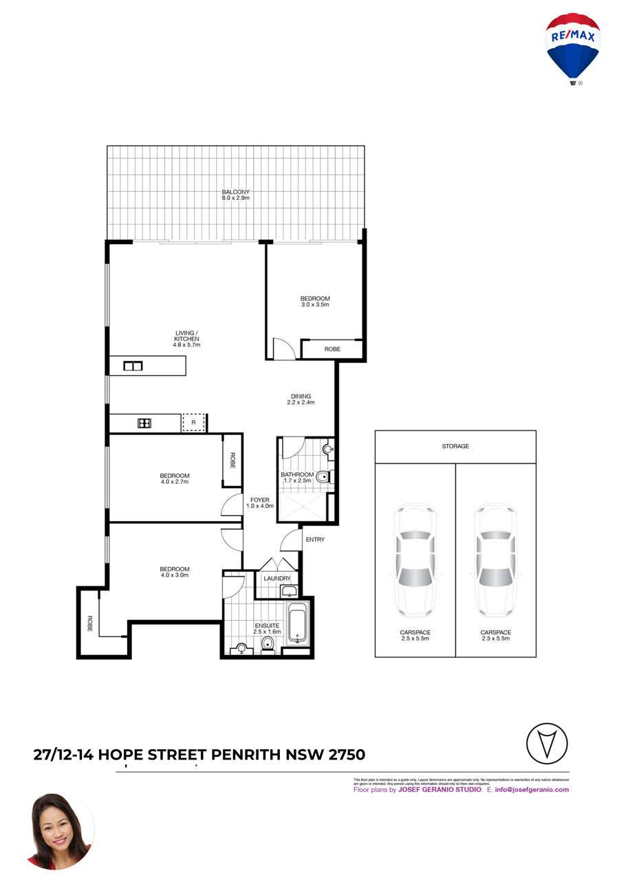 Floorplan of Homely house listing, 27/12-14 HOPE STREET, Penrith NSW 2750