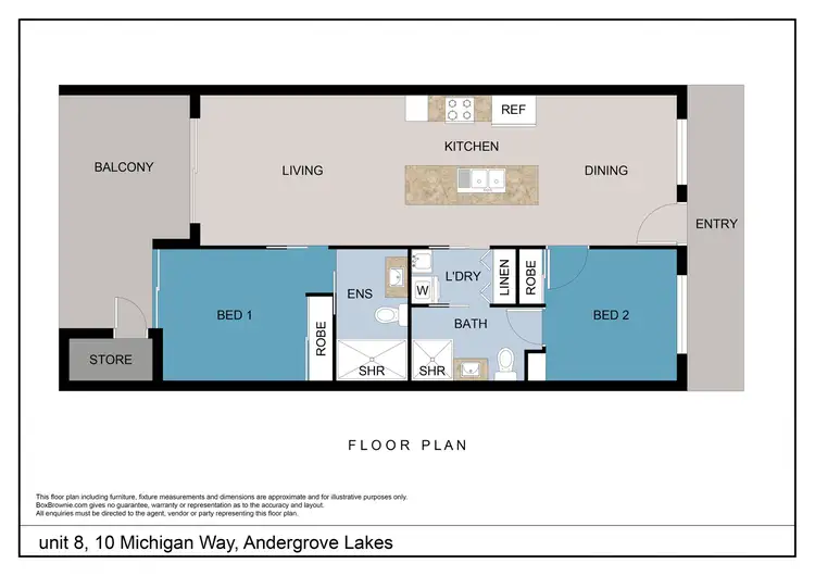 Floorplan of Homely unit listing, 8/10 Michigan Way, Andergrove QLD 4740