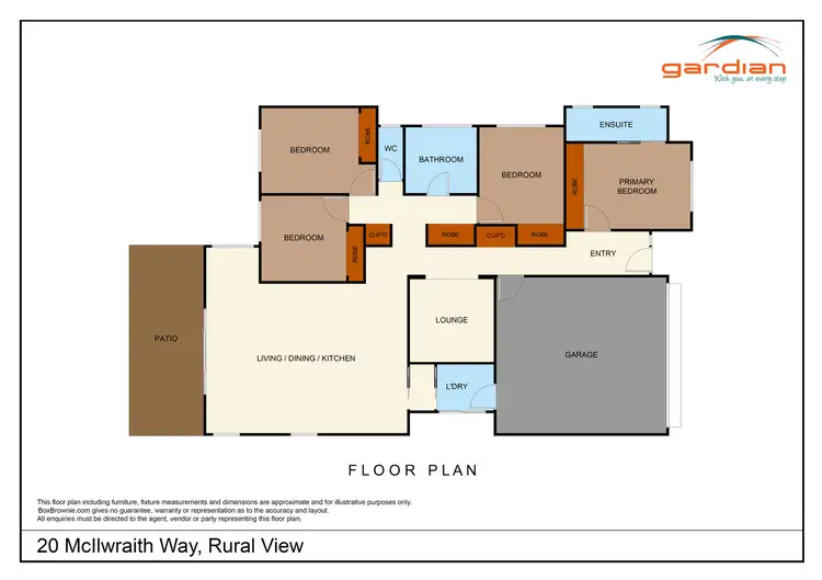 Floorplan of Homely house listing, 20 Mcilwraith Way, Rural View QLD 4740