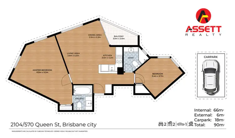 Floorplan of Homely apartment listing, 2104/570 Queen Street, Brisbane City QLD 4000