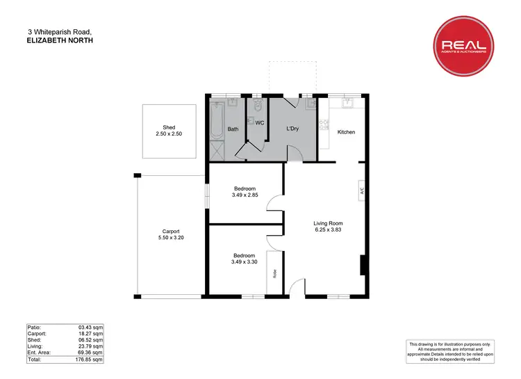 Floorplan of Homely house listing, 3 Whiteparish Road, Elizabeth North SA 5113