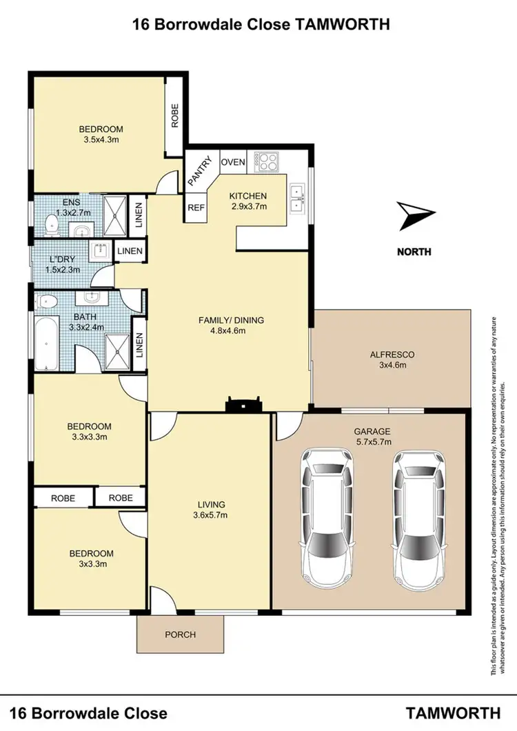Floorplan of Homely house listing, 16 Borrowdale Close, Tamworth NSW 2340