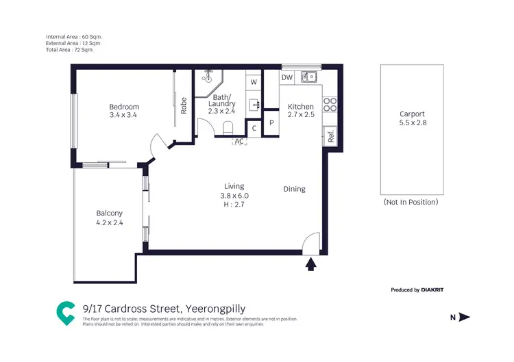 Floorplan of Homely apartment listing, 9/17 Cardross Street, Yeerongpilly QLD 4105