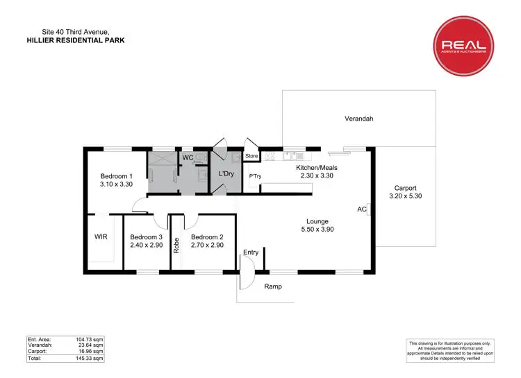 Floorplan of Homely retirement listing, 40/36 Hillier Road, Hillier SA 5116