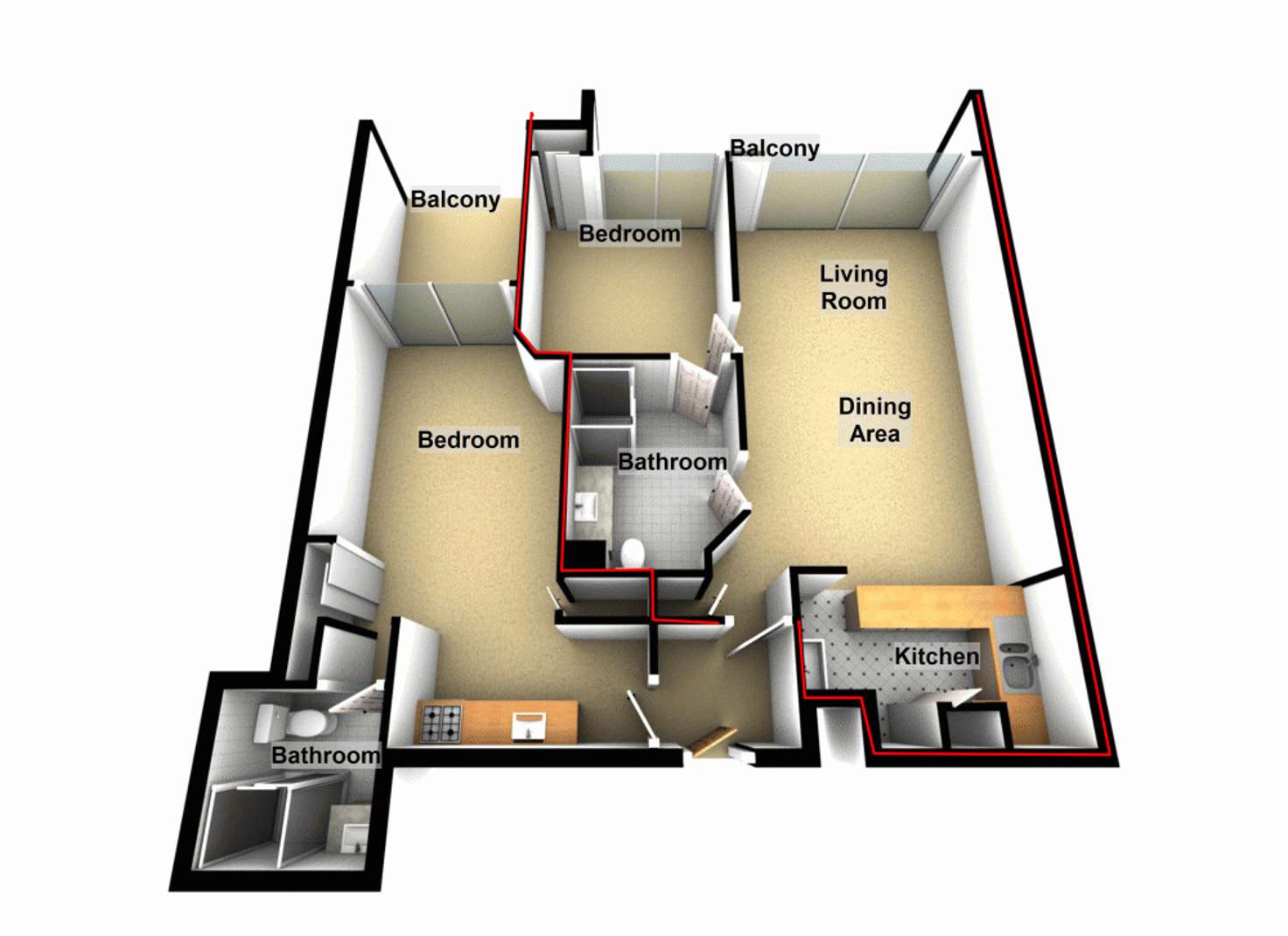 Floorplan of Homely unit listing, 13/78 Brookes Street, Bowen Hills QLD 4006