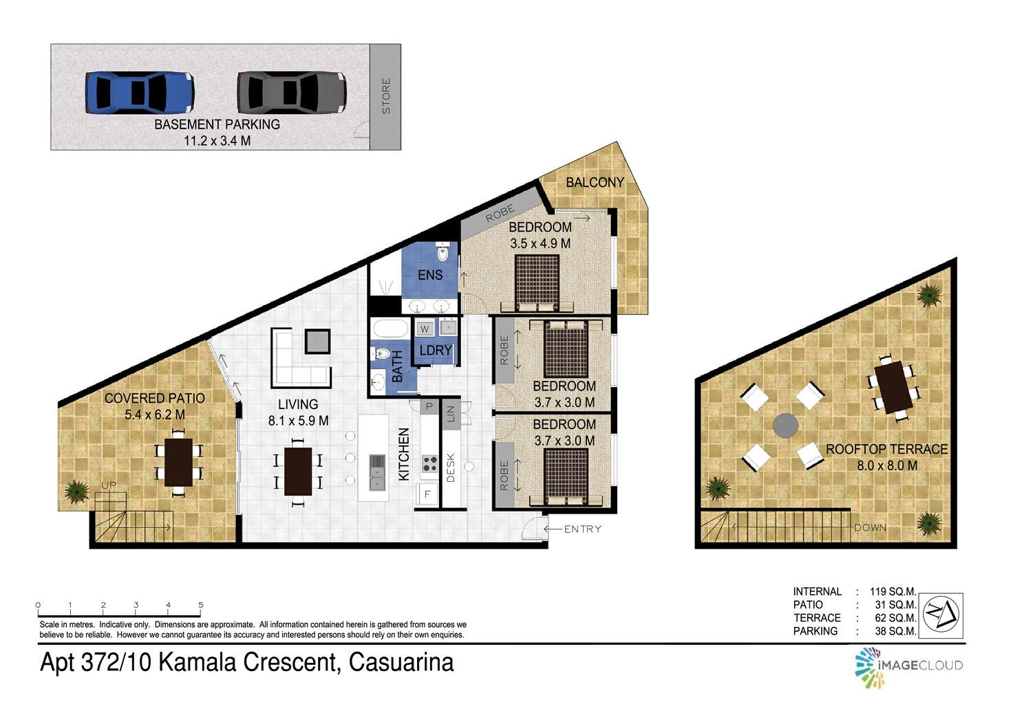 Floorplan of Homely unit listing, 37/2-10 Kamala Crescent, Casuarina NSW 2487