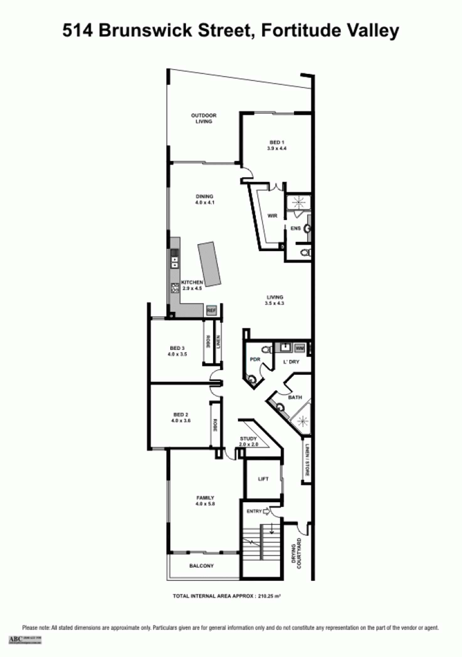 Floorplan of Homely apartment listing, 514 Brunswick Street, Fortitude Valley QLD 4006