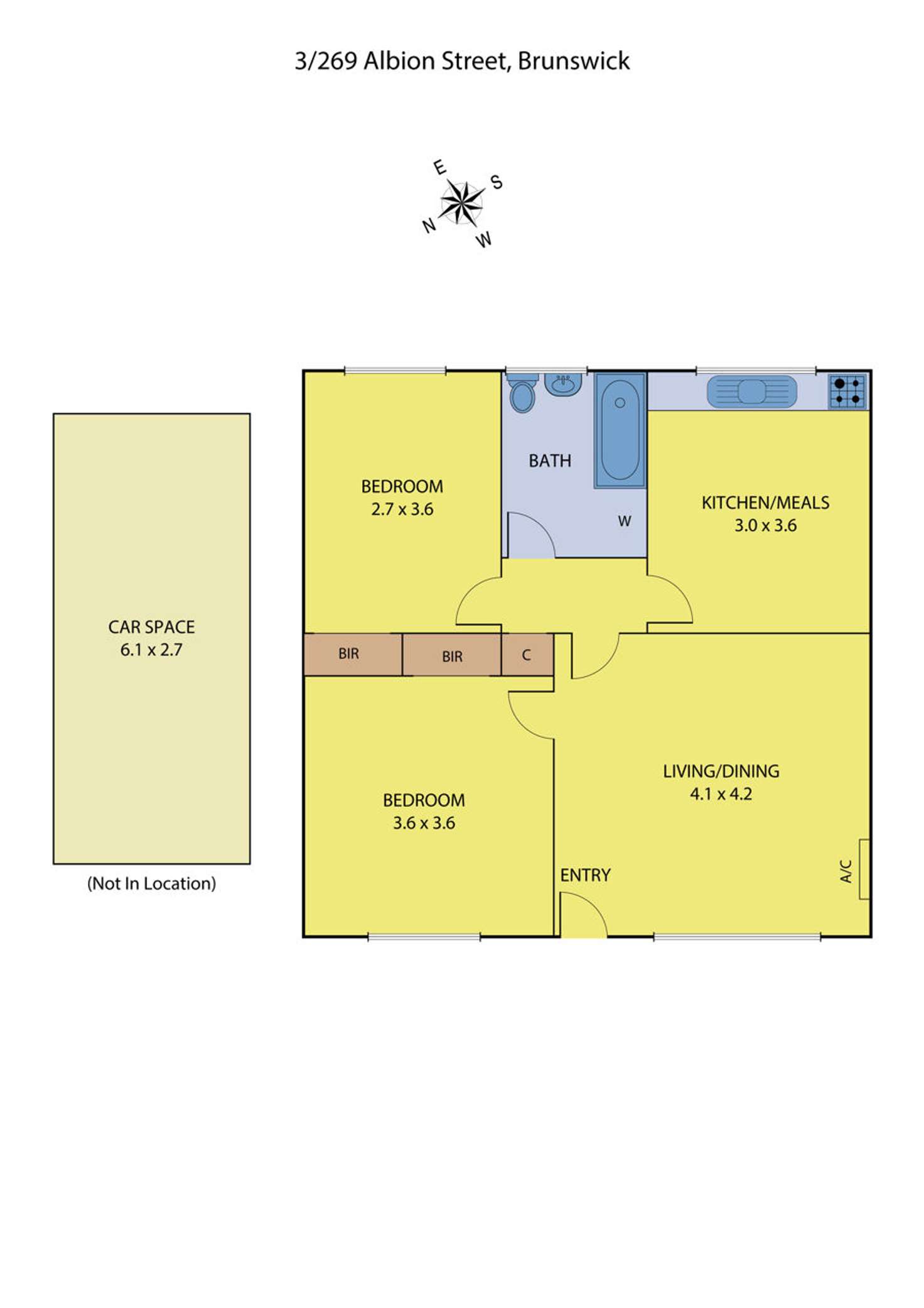 Floorplan of Homely unit listing, 3/269 Albion Street, Brunswick VIC 3056