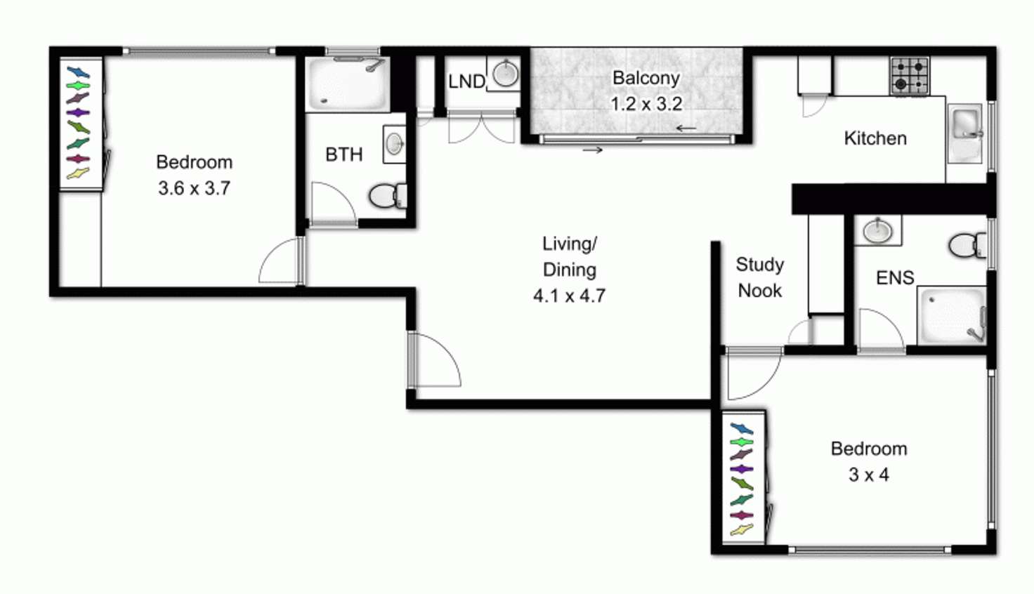 Floorplan of Homely unit listing, 35 Campbell St, Bowen Hills QLD 4006