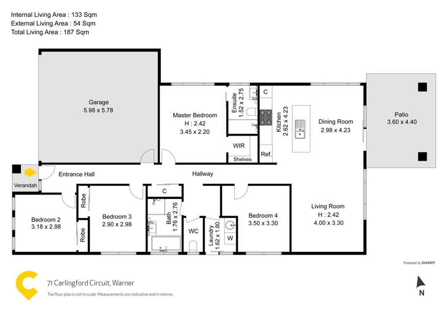 Floorplan of Homely house listing, 71 Carlingford Circuit, Warner QLD 4500