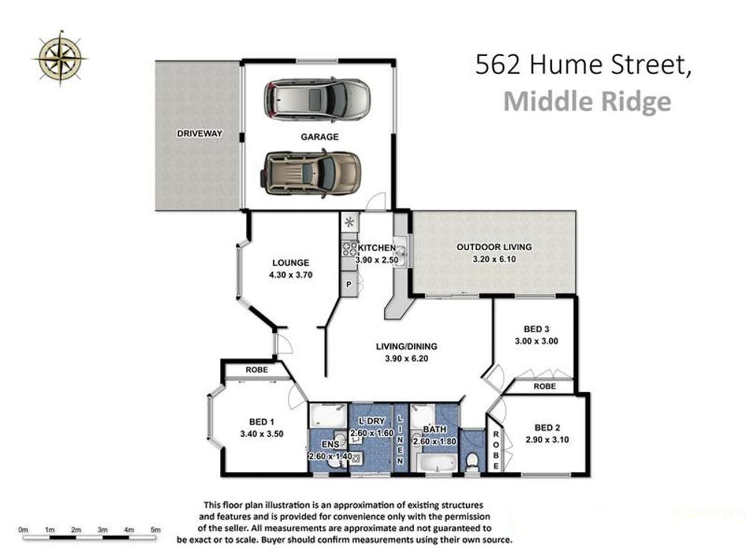 Floorplan of Homely house listing, 562 Hume Street, Middle Ridge QLD 4350