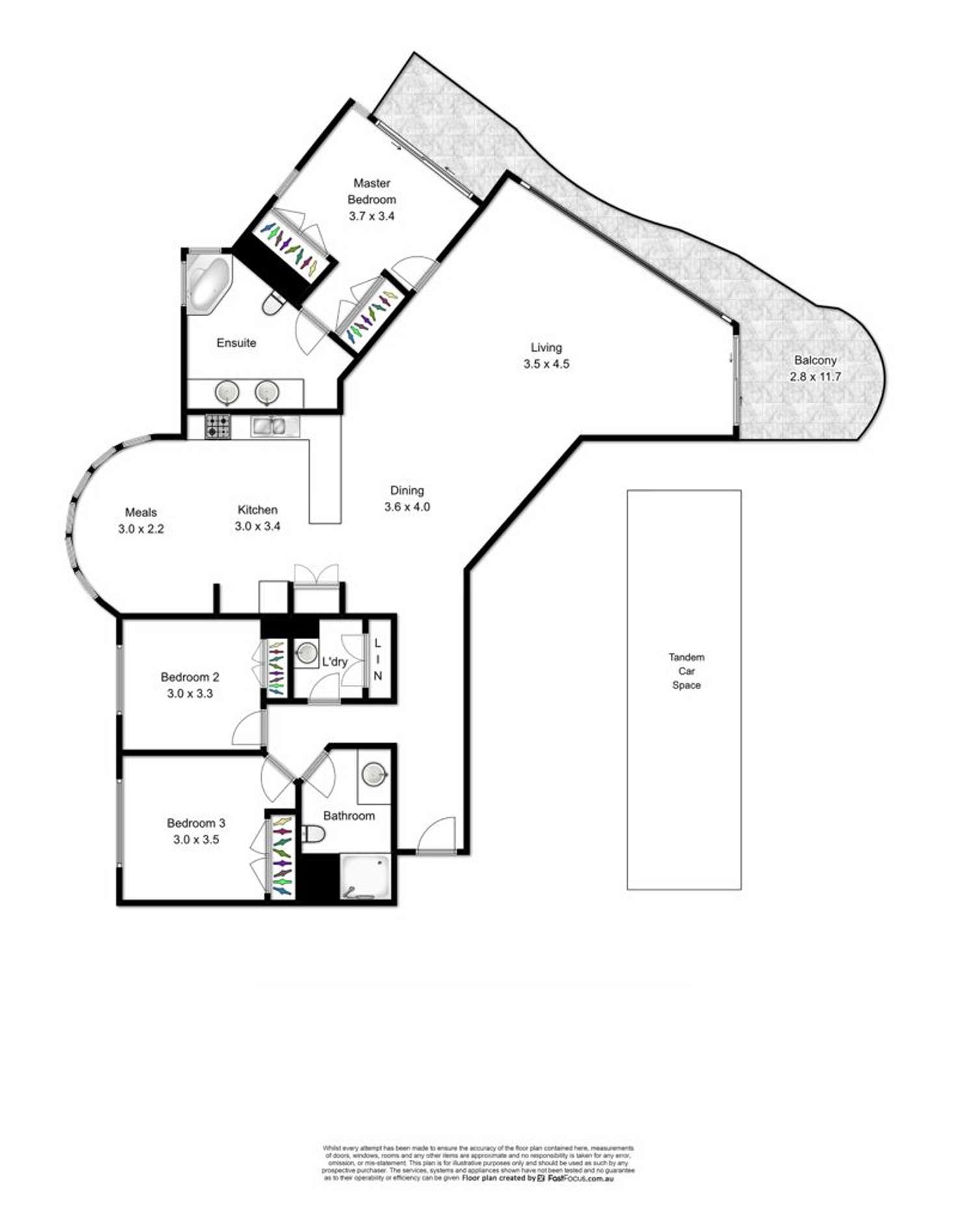 Floorplan of Homely unit listing, 32 Macrossan St, Brisbane City QLD 4000