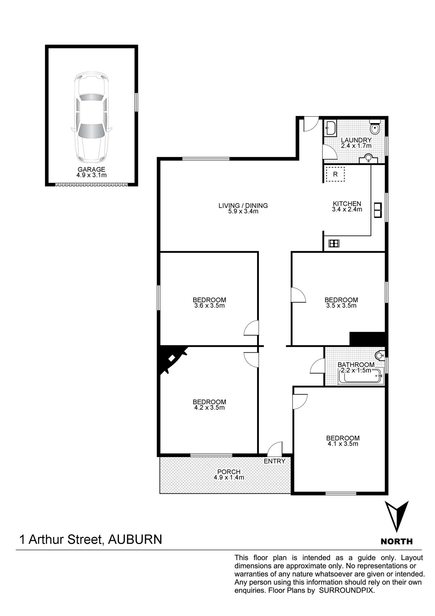 Floorplan of Homely house listing, 1 Arthur Street, Auburn NSW 2144