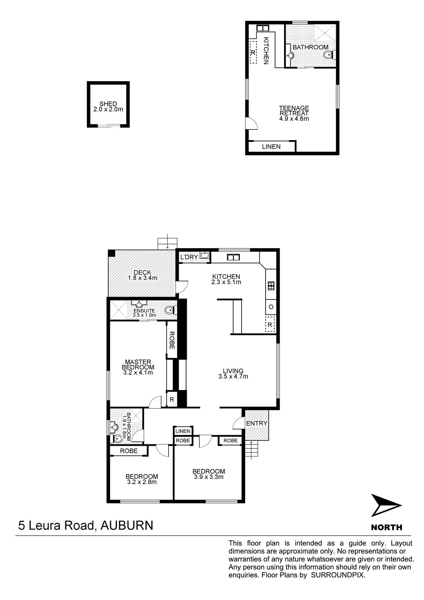 Floorplan of Homely house listing, 5 Leura Rd, Auburn NSW 2144