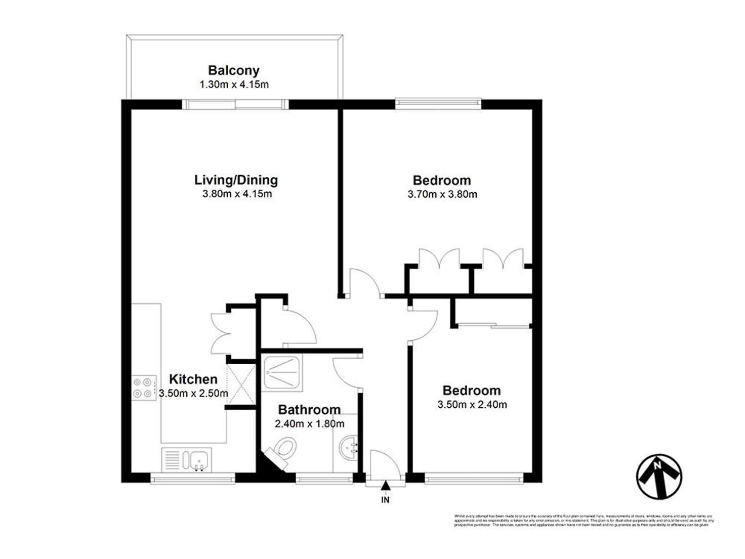 Floorplan of Homely unit listing, 2/15 Lorne Street, Alderley QLD 4051