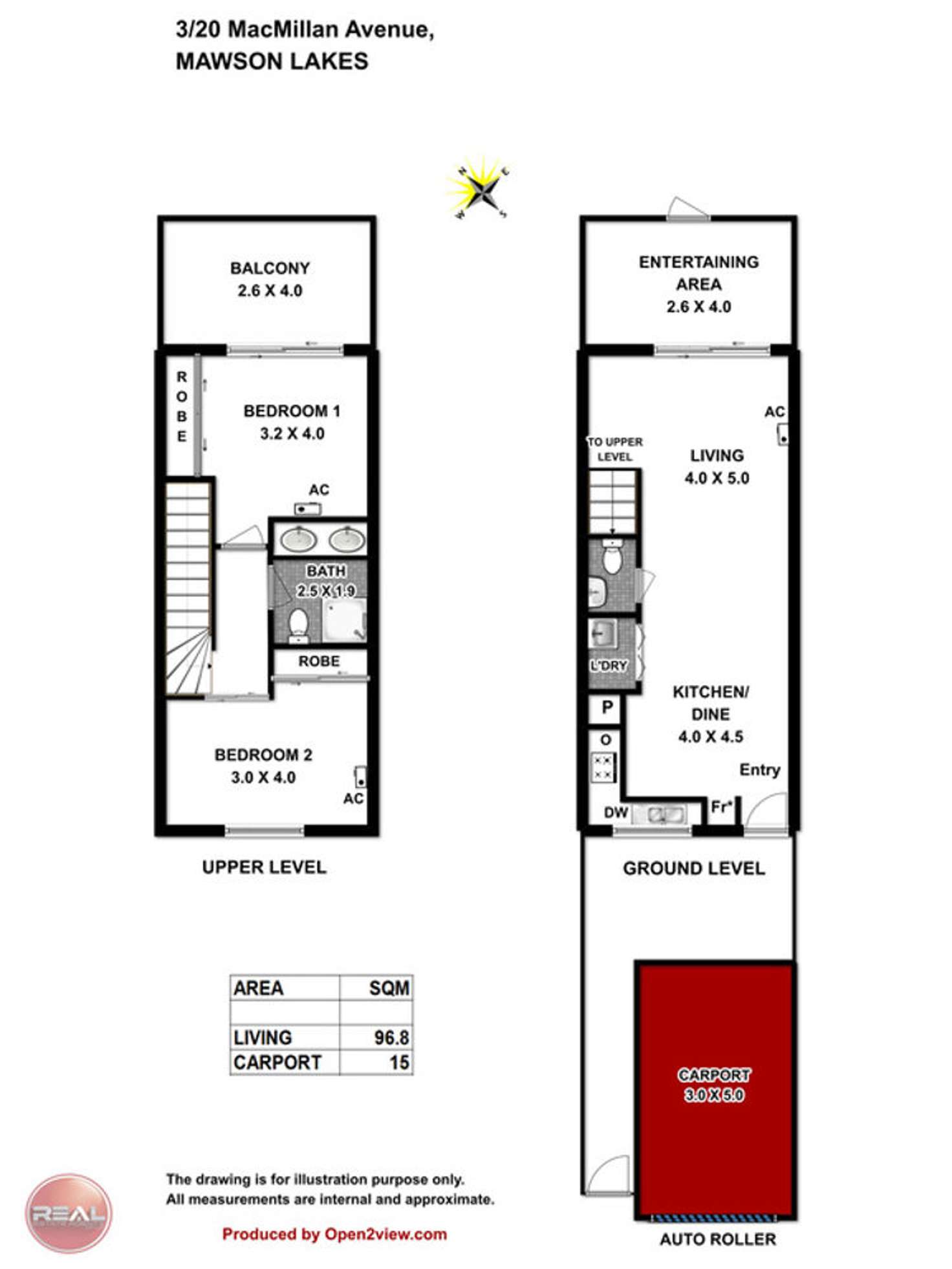 Floorplan of Homely house listing, 3/20 Macmillan Avenue, Mawson Lakes SA 5095