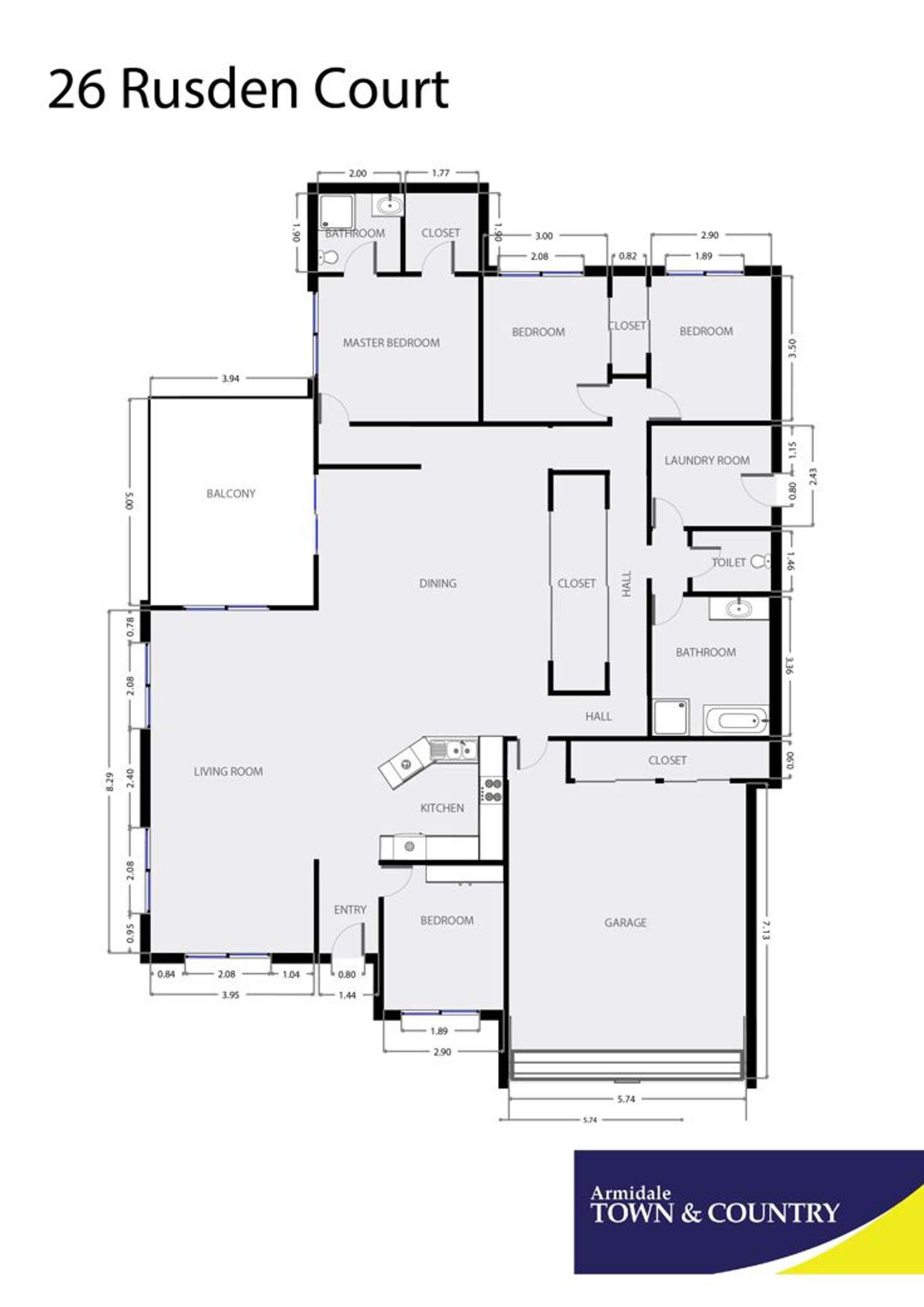 Floorplan of Homely house listing, 26 Rusden Court, Armidale NSW 2350