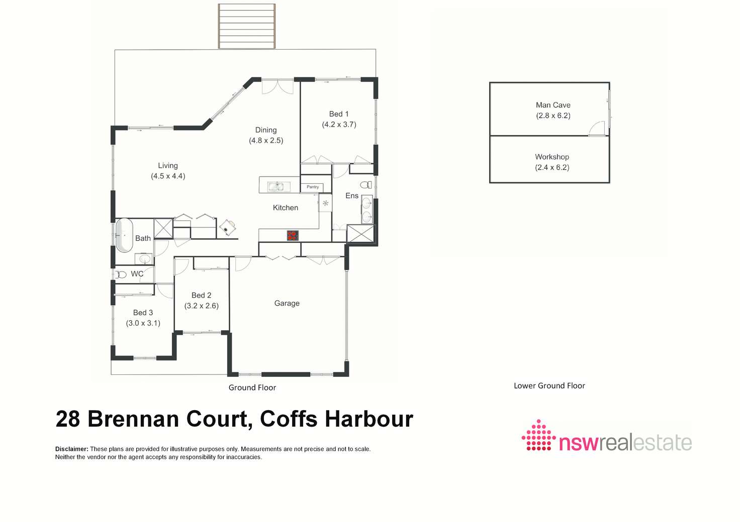 Floorplan of Homely house listing, 28 Brennan Court, Coffs Harbour NSW 2450