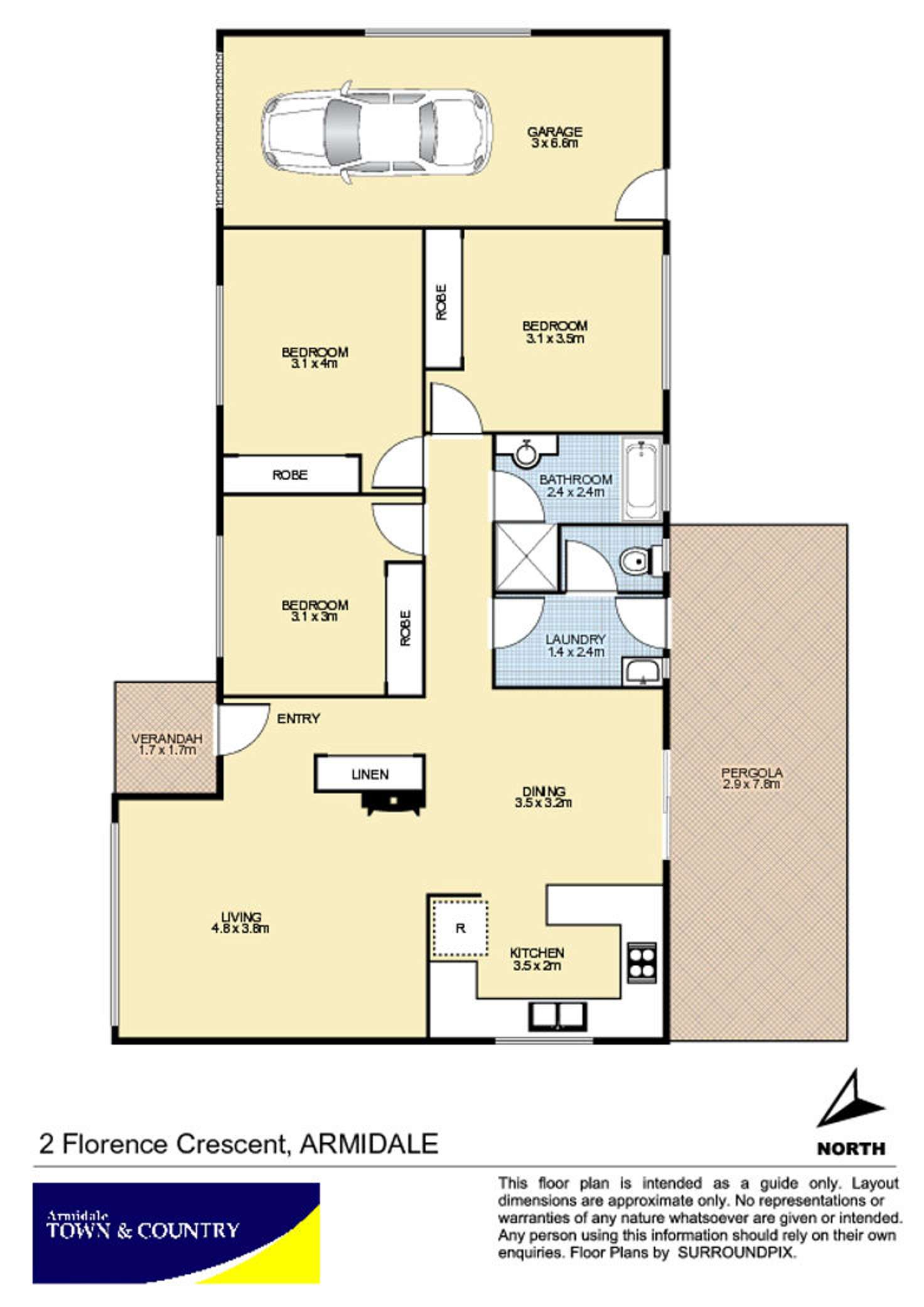 Floorplan of Homely house listing, 2 Florence Crescent, Armidale NSW 2350