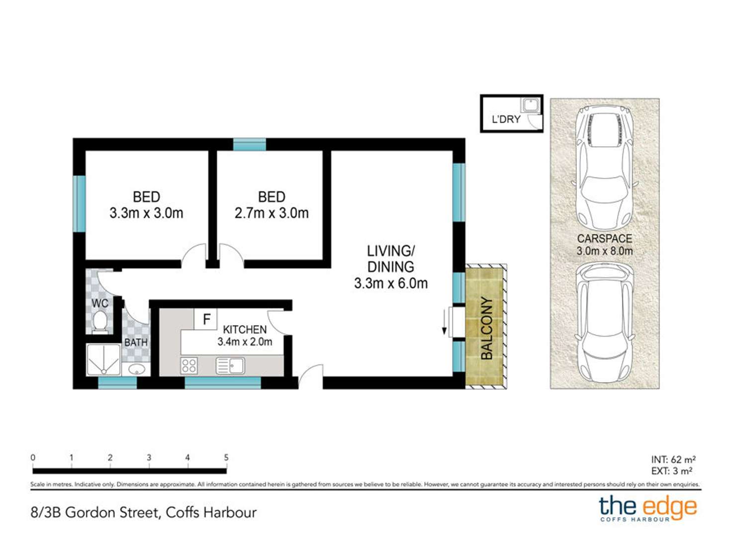 Floorplan of Homely unit listing, 8/3b Gordon Street, Coffs Harbour NSW 2450