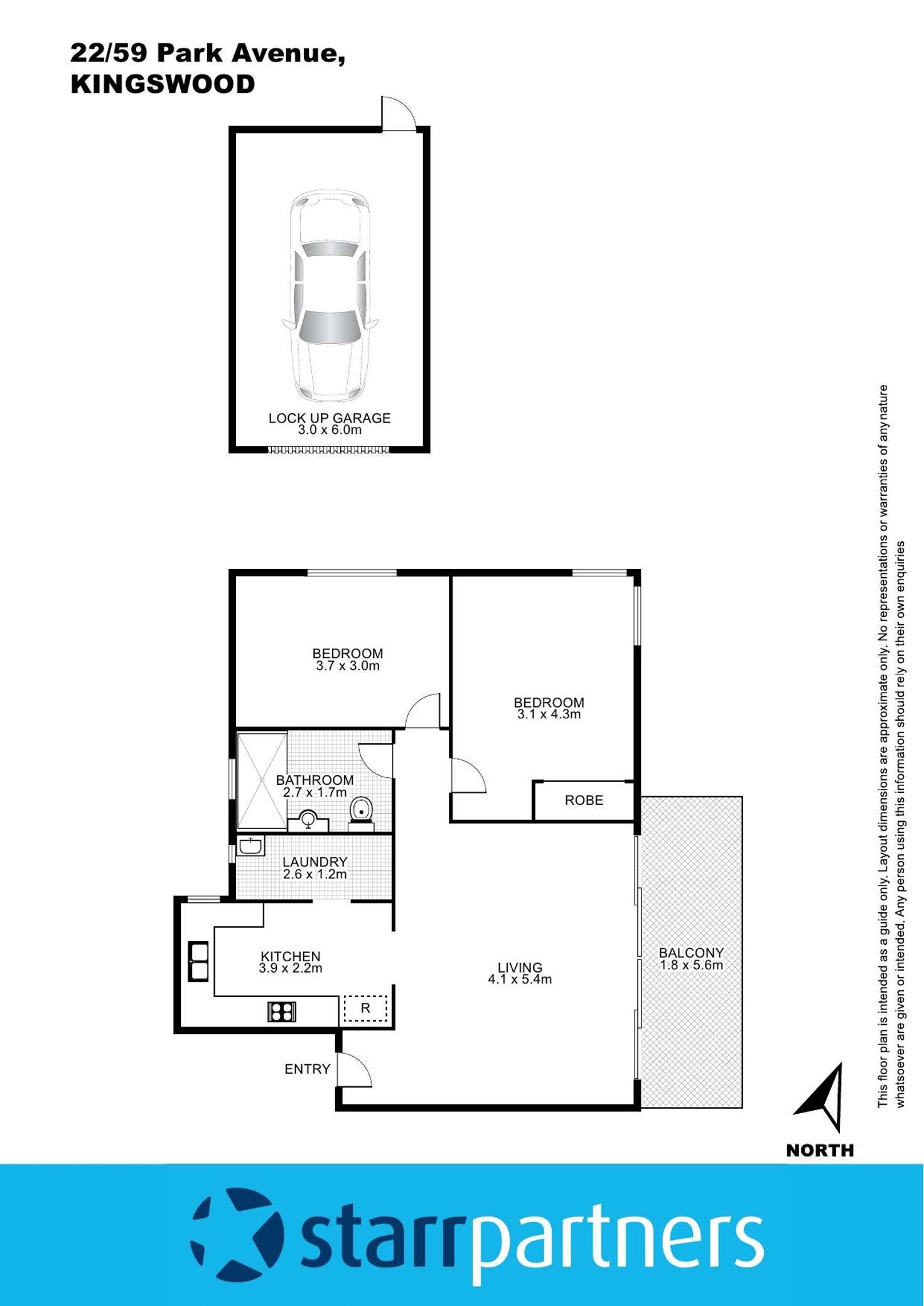 Floorplan of Homely unit listing, 22/58-59 Park Avenue, Kingswood NSW 2747