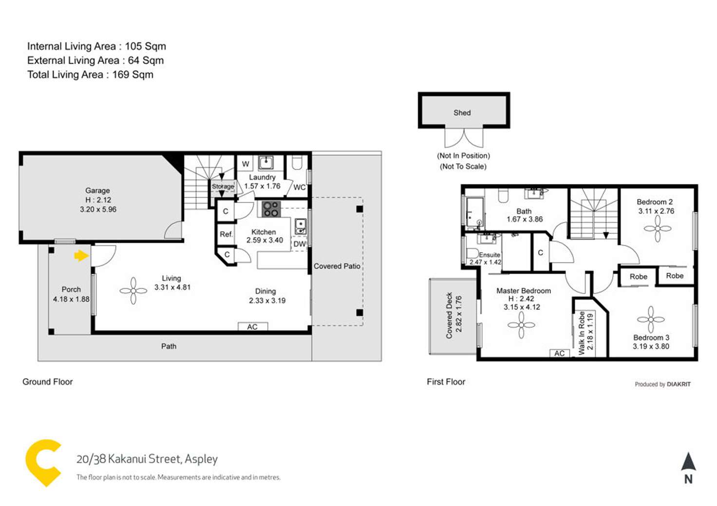 Floorplan of Homely townhouse listing, 20/38 Kakanui Street, Aspley QLD 4034