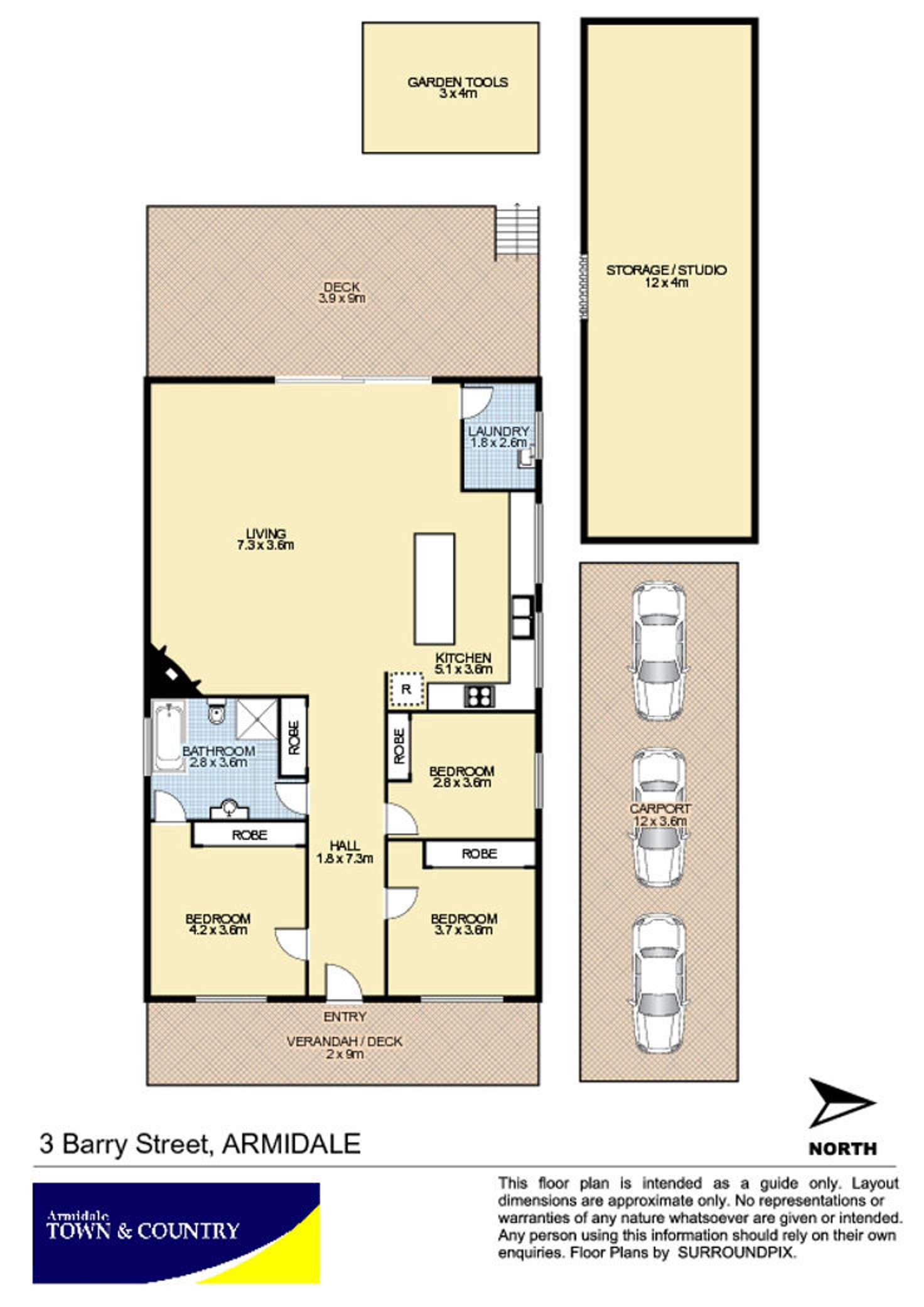 Floorplan of Homely house listing, 3 Barry Street, Armidale NSW 2350