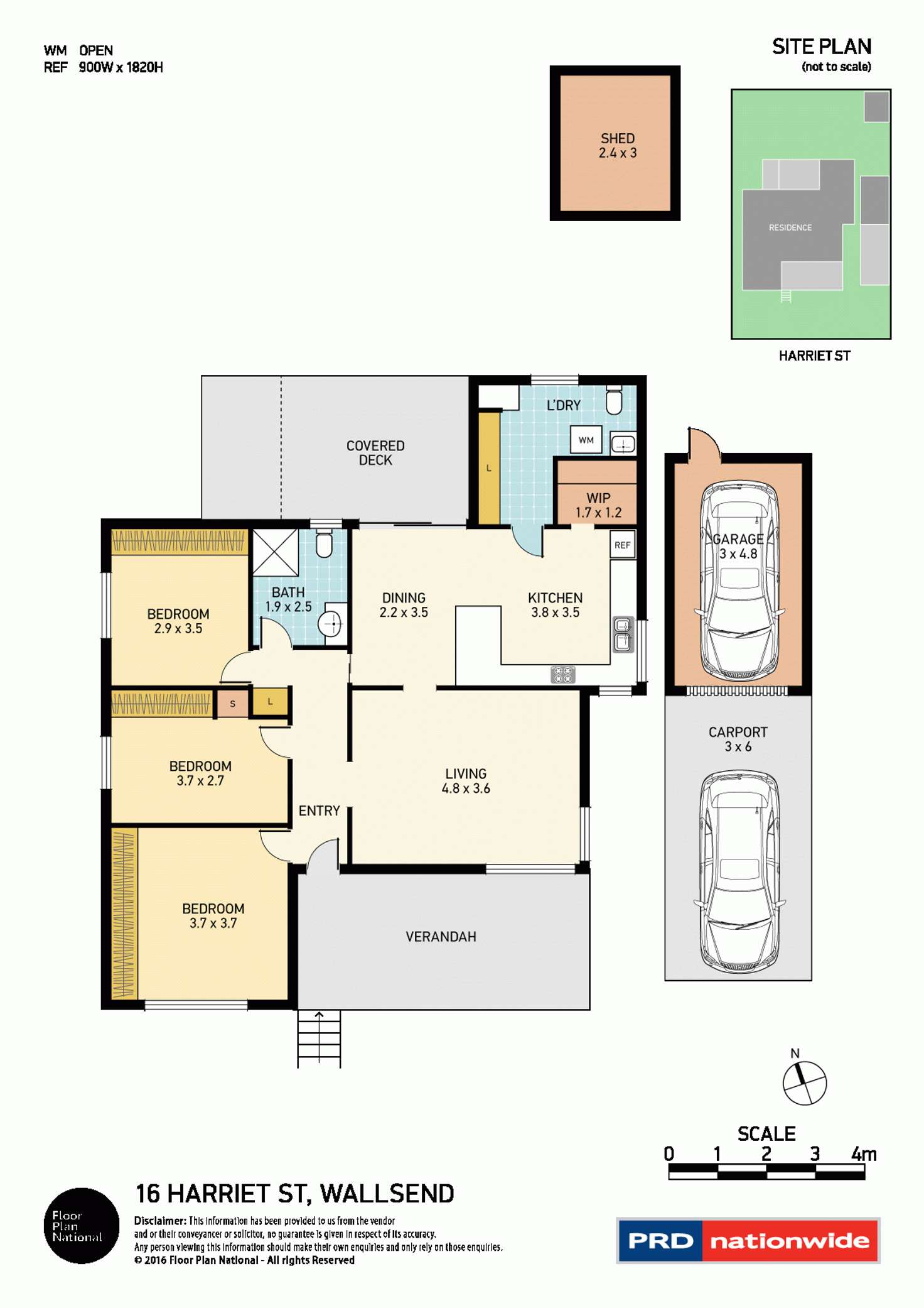 Floorplan of Homely house listing, 16 Harriet Street, Wallsend NSW 2287