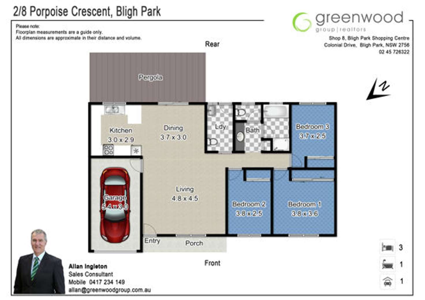 Floorplan of Homely house listing, 2/8 Porpoise Crescent, Bligh Park NSW 2756