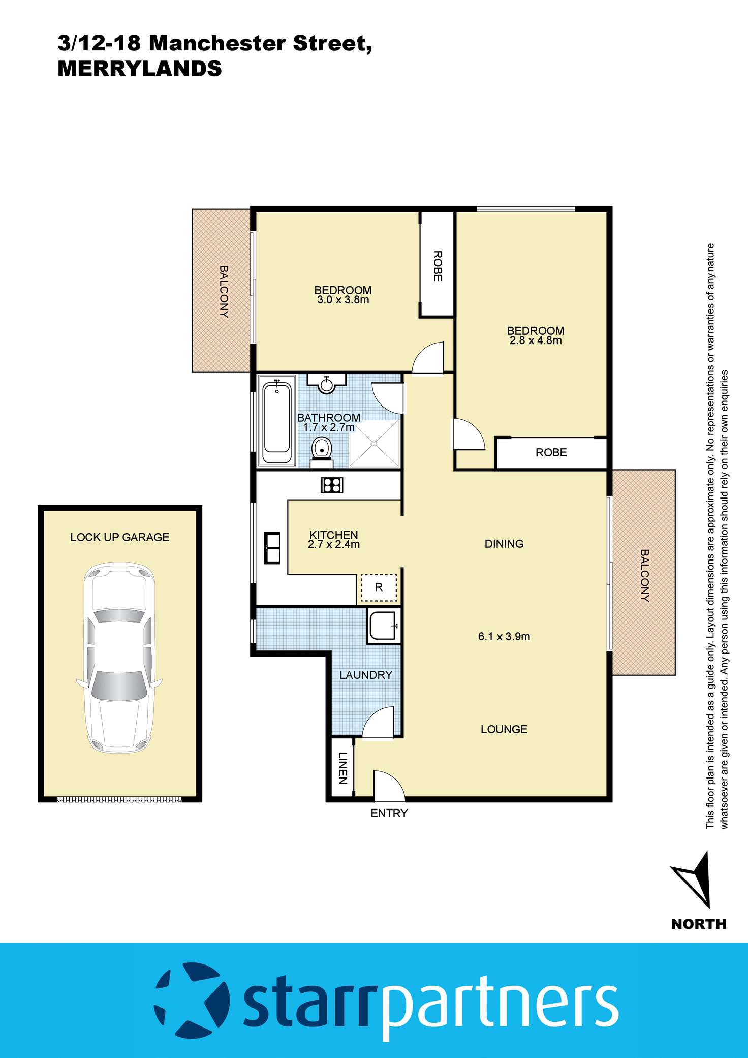Floorplan of Homely unit listing, 3/12-18 Manchester Street, Merrylands NSW 2160